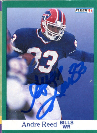 Andre Reed Autographed 1991 Fleer Card