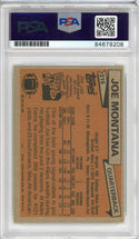 Joe Montana Autographed 1981 Topps Card (PSA Auto 10)