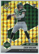 Zach Wilson 2021 Panini Mosaic Yellow Prizm NFL Debut Rookie Card #243