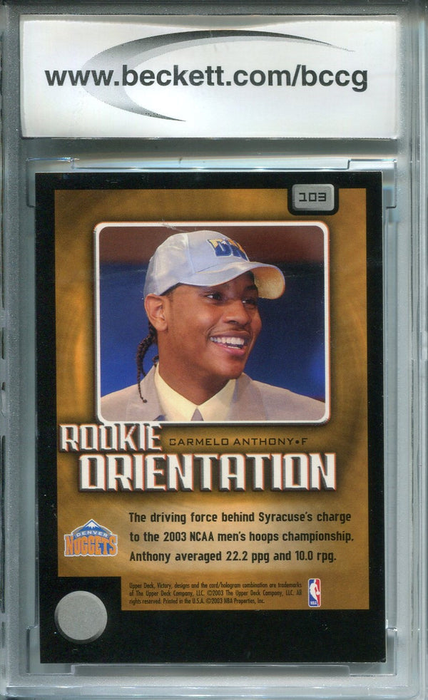 Carmelo Anthony 03-04 Upper Deck Victory #103 (BCCG) Graded 10 Mint