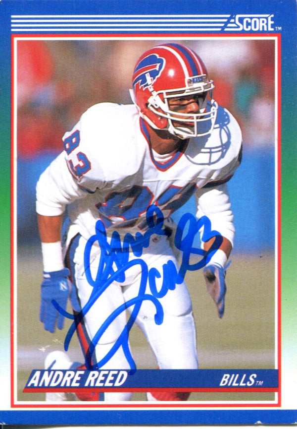 Andre Reed Autographed 1990 Score Card