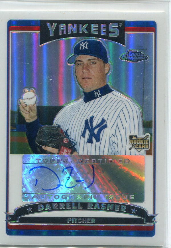 Darrell Rasner Autographed 2006 Topps Chrome Refractor Rookie Card 64/500