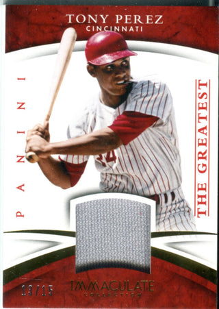 Tony Perez 2015 Immaculate Collection Patch card 13/15