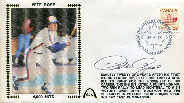 Pete Rose Autographed 1984 First Day Cover