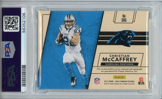 Christian McCaffrey Autographed 2017 Panini Gold Standard Jumbo Patch Rookie Card (PSA)