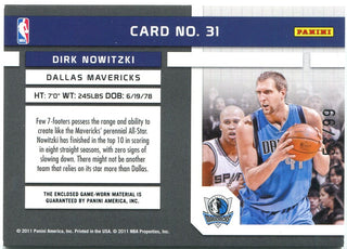 Dirk Nowitzki Absolute Memorabilia Tools of the Trade Jersey Card