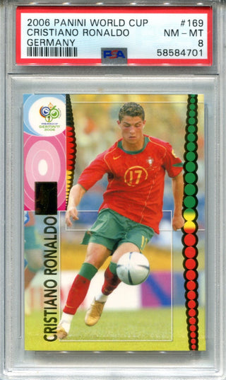 Cristiano Ronaldo 2006 Panini World Cup Germany #169 PSA NM-MT 8 Card
