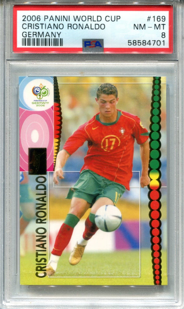 Cristiano Ronaldo 2006 Panini World Cup Germany #169 PSA NM-MT 8 Card