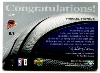 Sweet Stitches Mickael Pietrus Upper Deck Authentic Jersey Card 2006 #SS-MP