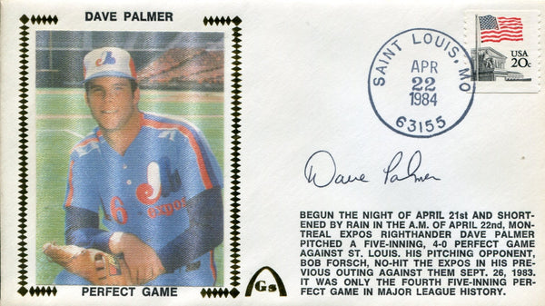 Dave Palmer Autographed 1984 First Day Cover