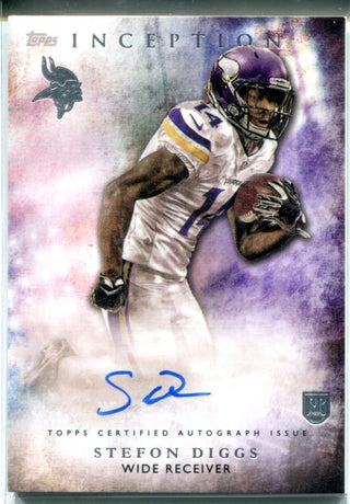 Stefon Diggs Autographed 2015 Topps Inception Rookie Card