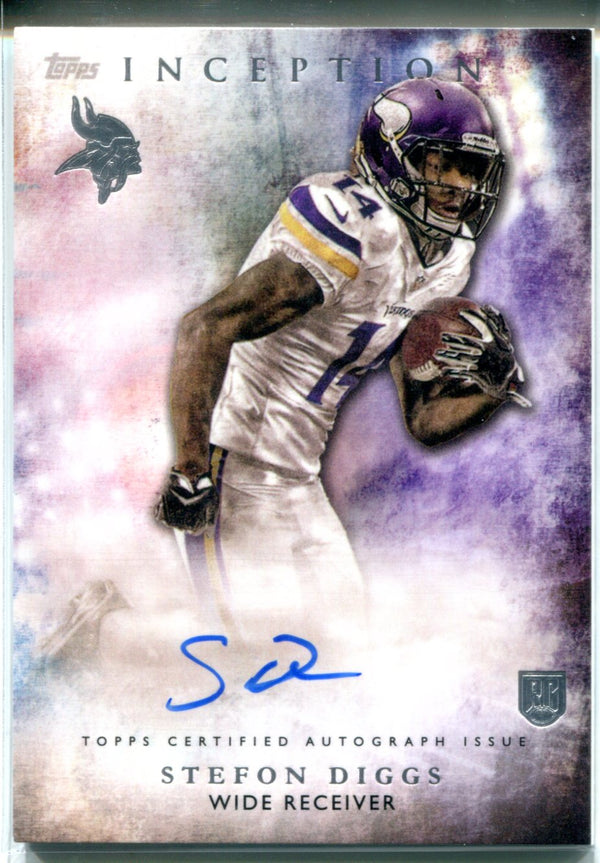 Stefon Diggs Autographed 2015 Topps Inception Rookie Card