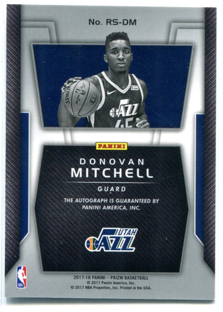 Donovan Mitchell 2017-18 Panini Prizm #RS-DM Autographed Card