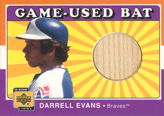 Darrell Evans 2001 Upper Deck Bat Card