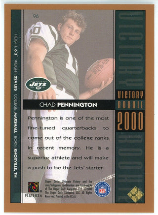 Chad Pennington 2000 Upper Deck Victory Rookie Card #96