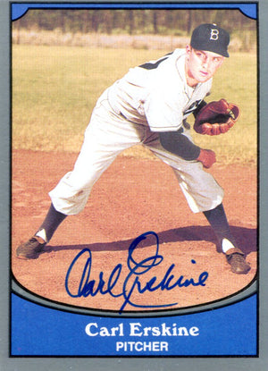 Carl Erskine Autographed 1990 Pacific Card