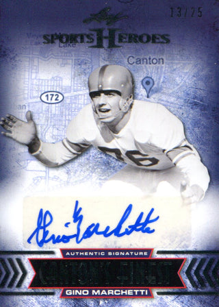 Gino Marchetti Autographed 2013 Leaf Sports Heroes Card