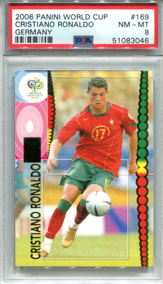 Cristiano Ronaldo 2006 Panini World Cup Germany #169 PSA NM-MT 8 Card