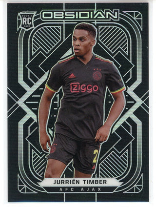 Jurrien Timber 2021-22 Panini Obsidian Soccer Rookie Card #161