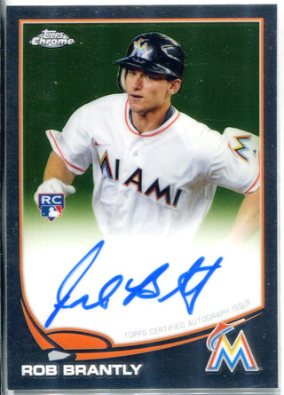 Rob Brantly Autographed 2013 Topps Chrome Rookie Card