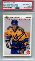 Niklas Lidstrom Canada Cup 1991-92 Autographed Upper Deck Hockey Card (PSA)