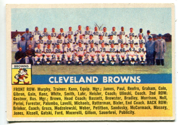 Cleveland Browns 1956 Topps Football Card #45