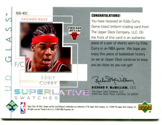 2004 Eddy Curry Upper Deck UD Glass Authentic Jersey Card #SS-EC