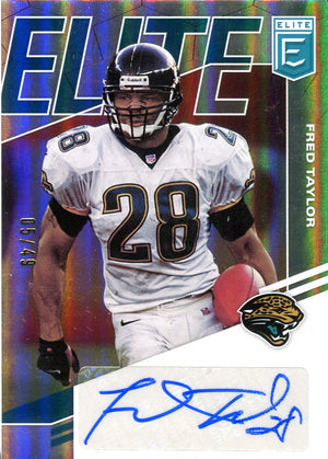 Fred Taylor 2021 Panini Donruss Elite Autographed 5/49 #ES-6