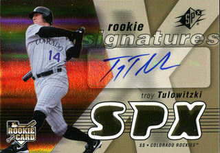 Troy Tulowitzki Autographed 2007 Upper Deck SPx Rookie Card