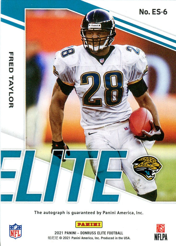 Fred Taylor 2021 Panini Donruss Elite Autographed 5/49 #ES-6