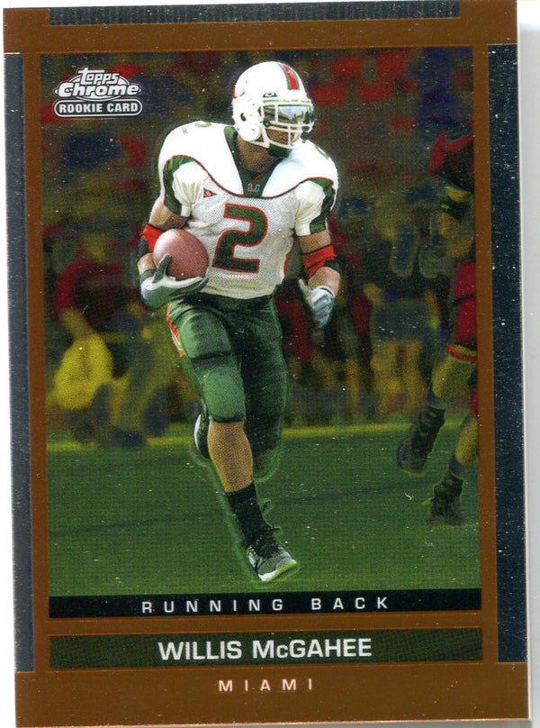 Willis McGahee 2003 Topps Chrome Unsigned Rookie Card