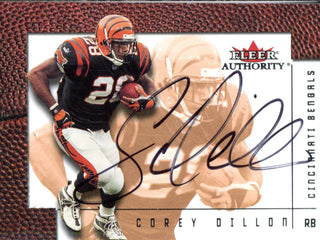 Corey Dillon Autographed 2001 Fleer Authority Card
