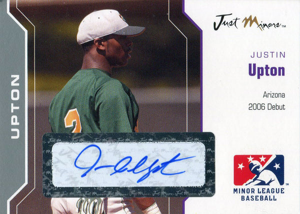 Justin Upton Autographed 2006 Just Minors Card