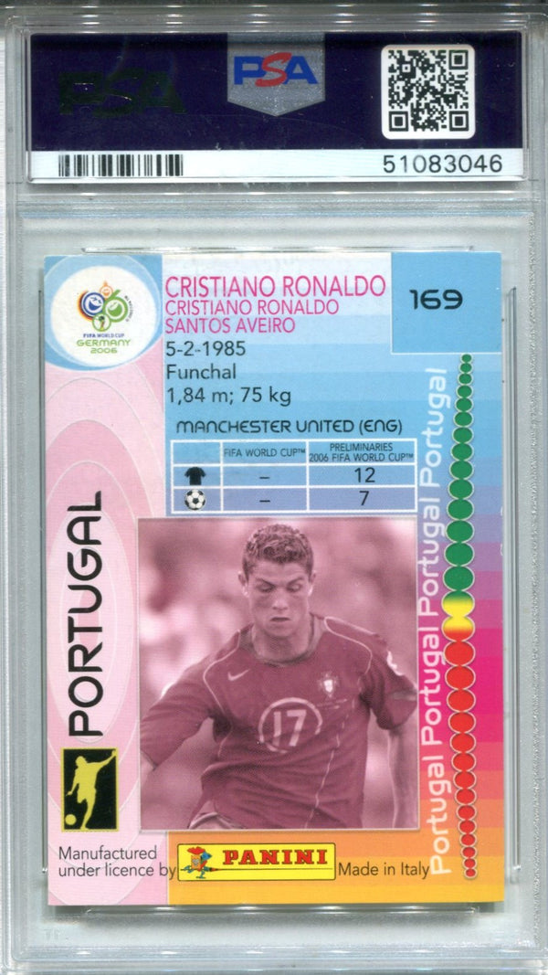 Cristiano Ronaldo 2006 Panini World Cup Germany #169 PSA NM-MT 8 Card