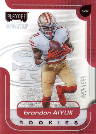 Brandon Aiyuk 2020 Panini Chronicles Playoff Rookie Card 80/199 #M-15