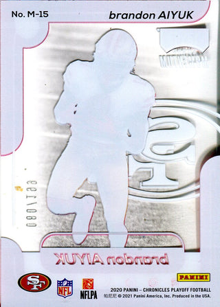 Brandon Aiyuk 2020 Panini Chronicles Playoff Rookie Card 80/199 #M-15
