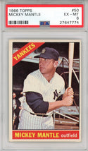 Mickey Mantle 1966 Topps Card #50 (PSA EX-MT 6)