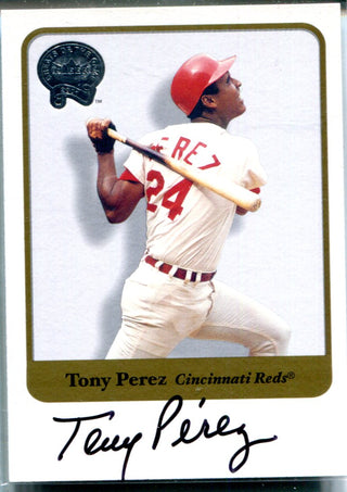 Tony Perez 2001 Fleer Autographed Card