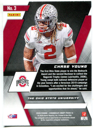 Chase Young 2020 Panini Chronicles Draft Picks Xr Rookie Card