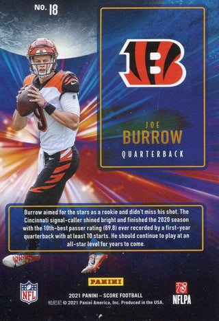 Joe Burrow 2021 Panini Score Card
