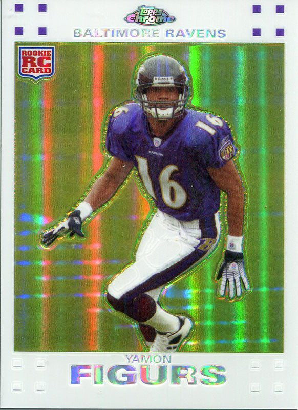 Yamon Figurs Unsigned 2007 Topps Chrome Refractor Rookie Card