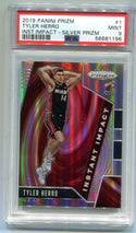 Tyler Herro 2019 Panini Prizm Instant Impact Silver #1 PSA Mint 9 Card