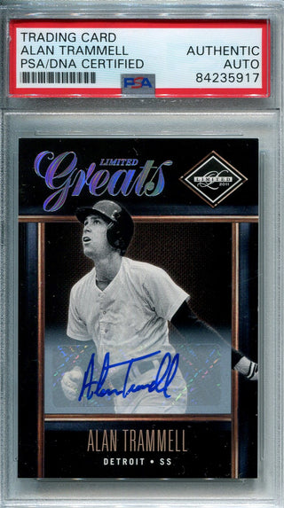 Alan Trammell 2012 Limited Greats Autographed Card #15 260/499 PSA/DNA Certified