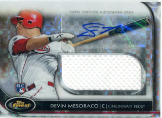 Devin Mesoraco Autographed 2012 Topps Finest Rookie Jersey Card