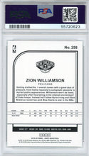 Zion Williamson 2019 Panini Hoops Rookie Card #258 (PSA)