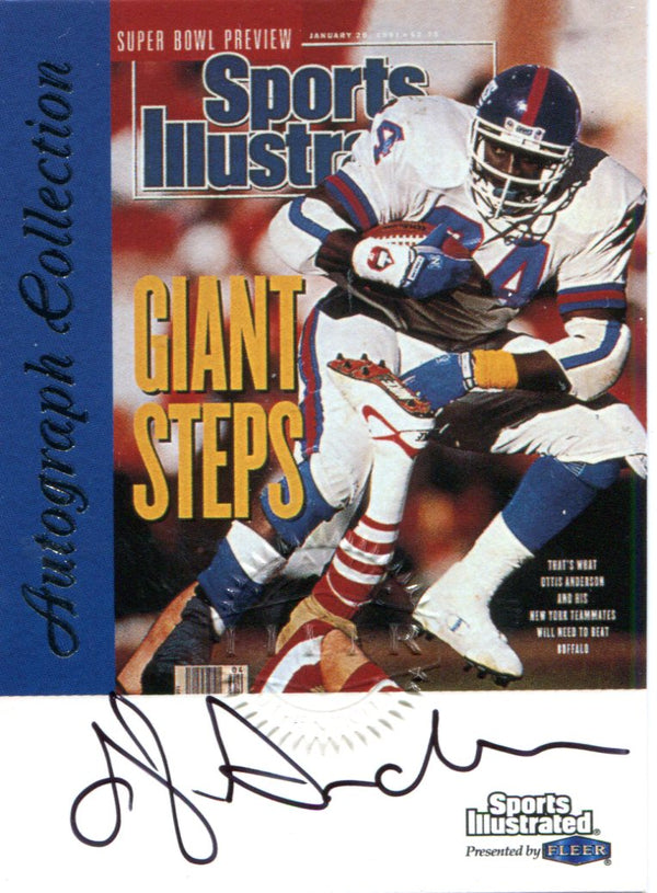 Otis Anderson Autographed 1999 Fleer Sports Illustrated Card
