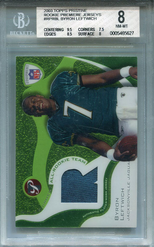 Byron Leftwich Unsigned 2003 Topps Pristine Rookie Jersey Card (Beckett)