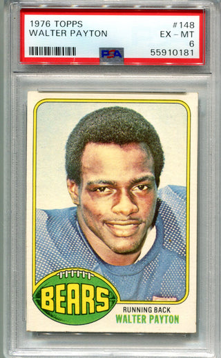 Walter Payton 1976 Topps #148 PSA EX-MT 6 Card