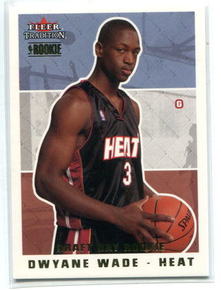 Dwyane Wade 2003-04 Fleer Tradition #265 Draft Day Rookie Gold Card *RARE*