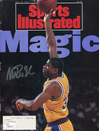 Magic Johnson Autographed 1991 Sport Illustrated Cover Magazine (JSA)